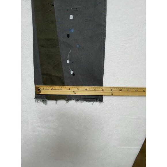 Gallery Dept. Men's W32 L31 Flared Leg Green Carpenter Paint Splatter Pants - Picture 11 of 13